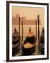 Gondolas on San Marco Canal and Church of San Giorgio Maggiore at Sunset, Venice, Veneto, Italy-Roy Rainford-Framed Photographic Print