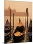 Gondolas on San Marco Canal and Church of San Giorgio Maggiore at Sunset, Venice, Veneto, Italy-Roy Rainford-Mounted Photographic Print