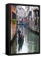 Gondolas on the Canals of Venice, Italy-Terry Eggers-Framed Stretched Canvas