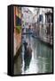 Gondolas on the Canals of Venice, Italy-Terry Eggers-Framed Stretched Canvas