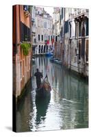 Gondolas on the Canals of Venice, Italy-Terry Eggers-Stretched Canvas
