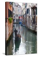 Gondolas on the Canals of Venice, Italy-Terry Eggers-Stretched Canvas