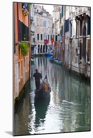 Gondolas on the Canals of Venice, Italy-Terry Eggers-Mounted Photographic Print