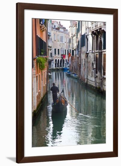 Gondolas on the Canals of Venice, Italy-Terry Eggers-Framed Photographic Print