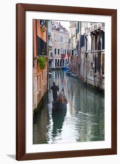 Gondolas on the Canals of Venice, Italy-Terry Eggers-Framed Photographic Print