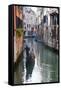 Gondolas on the Canals of Venice, Italy-Terry Eggers-Framed Stretched Canvas