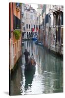 Gondolas on the Canals of Venice, Italy-Terry Eggers-Stretched Canvas