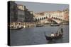 Gondolas on the Grand Canal at the Rialto Bridge, Venice, Unesco World Heritage Site, Veneto, Italy-James Emmerson-Stretched Canvas