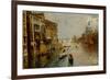 Gondolas on the Grand Canal, the Dogana and Santa Maria della Salute beyond, Venice-Rubens Santoro-Framed Giclee Print