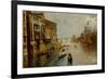 Gondolas on the Grand Canal, the Dogana and Santa Maria della Salute beyond, Venice-Rubens Santoro-Framed Giclee Print