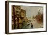 Gondolas on the Grand Canal, the Dogana and Santa Maria della Salute beyond, Venice-Rubens Santoro-Framed Giclee Print