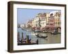 Gondolas on the Grand Canal, Venice, UNESCO World Heritage Site, Veneto, Italy, Europe-Amanda Hall-Framed Photographic Print