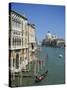 Gondolas on the Grand Canal with Santa Maria Della Salute in the Background, Venice, Veneto, Italy-Lightfoot Jeremy-Stretched Canvas