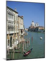 Gondolas on the Grand Canal with Santa Maria Della Salute in the Background, Venice, Veneto, Italy-Lightfoot Jeremy-Mounted Photographic Print