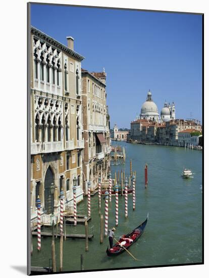 Gondolas on the Grand Canal with Santa Maria Della Salute in the Background, Venice, Veneto, Italy-Lightfoot Jeremy-Mounted Photographic Print