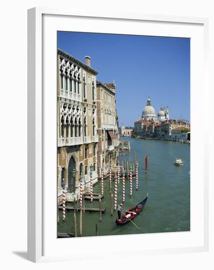 Gondolas on the Grand Canal with Santa Maria Della Salute in the Background, Venice, Veneto, Italy-Lightfoot Jeremy-Framed Photographic Print