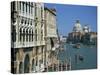 Gondolas on the Grand Canal with Santa Maria Della Salute in the Background, Venice, Veneto, Italy-Lightfoot Jeremy-Stretched Canvas