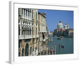 Gondolas on the Grand Canal with Santa Maria Della Salute in the Background, Venice, Veneto, Italy-Lightfoot Jeremy-Framed Photographic Print