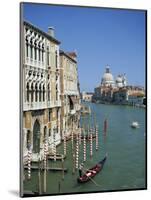 Gondolas on the Grand Canal with Santa Maria Della Salute in the Background, Venice, Veneto, Italy-Lightfoot Jeremy-Mounted Photographic Print