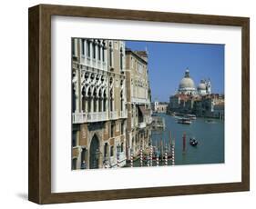 Gondolas on the Grand Canal with Santa Maria Della Salute in the Background, Venice, Veneto, Italy-Lightfoot Jeremy-Framed Photographic Print