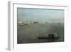 Gondolas on the Lagoon (Grey Lagoon)-Francesco Guardi-Framed Giclee Print