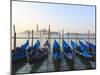 Gondolas on the Lagoon, San Giorgio Maggiore in the Distance, Venice, Veneto, Italy-Amanda Hall-Mounted Photographic Print