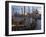 Gondolas on Waterfront at Night, Church Basilica, Venice, Unesco World Heritage Site, Veneto, Italy-Christian Kober-Framed Photographic Print