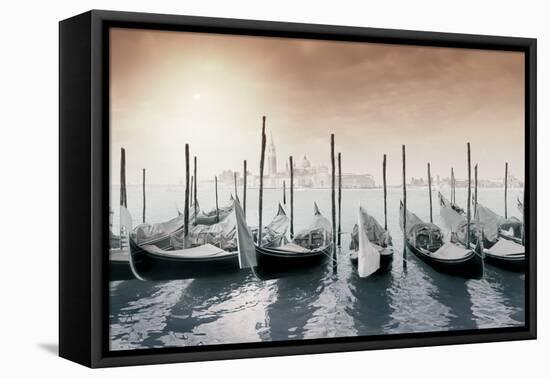 Gondolas Pano Color-Moises Levy-Framed Stretched Canvas