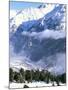 Gondolas Rising Above Village of Solden in Tirol Alps, Tirol, Austria-Richard Nebesky-Mounted Photographic Print