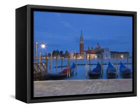 Gondolas, St, Mark's Square, Venice, Italy-Doug Pearson-Framed Stretched Canvas