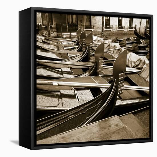 Gondolas, Venice, Italy-Jon Arnold-Framed Stretched Canvas