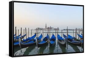 Gondolas, Venice, Italy-Fraser Hall-Framed Stretched Canvas