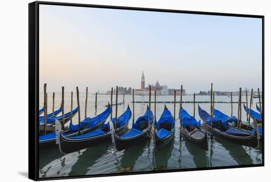 Gondolas, Venice, Italy-Fraser Hall-Framed Stretched Canvas