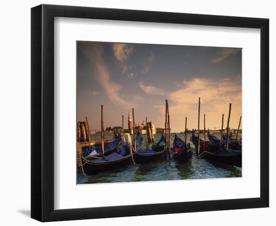 Gondolas, Venice, Italy-Angelo Cavalli-Framed Photographic Print