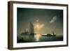 Gondolier at Sea by Night, 1843-Ivan Konstantinovich Aivazovsky-Framed Premium Giclee Print