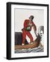 Gondolier in Venice, 18th Century, Italy-null-Framed Giclee Print