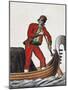 Gondolier in Venice, 18th Century, Italy-null-Mounted Giclee Print