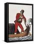 Gondolier in Venice, 18th Century, Italy-null-Framed Stretched Canvas