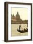 Gondolier on the Grand Canal, Santa Maria Della Salute, Venice, Italy-David Noyes-Framed Photographic Print