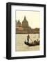 Gondolier on the Grand Canal, Santa Maria Della Salute, Venice, Italy-David Noyes-Framed Photographic Print