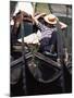 Gondolier Relaxing in Gondola, Venice, Veneto, Italy-Adam Woolfitt-Mounted Photographic Print