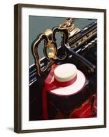 Gondolier's Hat and Detail of Gondola, Venice, Veneto, Italy-Steve Vidler-Framed Photographic Print