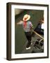 Gondolier, Venice, Italy-Neil Farrin-Framed Photographic Print