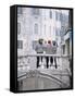 Gondoliers Chatting on Bridge, Near San Marco, Venice, Veneto, Italy-Lee Frost-Framed Stretched Canvas