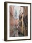 Gondoliers in Back Canal of Venice, Italy-Terry Eggers-Framed Photographic Print