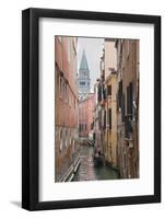 Gondoliers in Back Canal of Venice, Italy-Terry Eggers-Framed Photographic Print