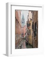 Gondoliers in Back Canal of Venice, Italy-Terry Eggers-Framed Photographic Print