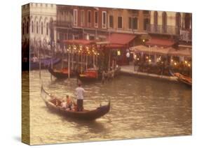 Gondoliers on the Grand Canal, Venice, Italy-Stuart Westmoreland-Stretched Canvas