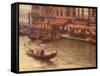 Gondoliers on the Grand Canal, Venice, Italy-Stuart Westmoreland-Framed Stretched Canvas