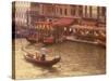 Gondoliers on the Grand Canal, Venice, Italy-Stuart Westmoreland-Stretched Canvas